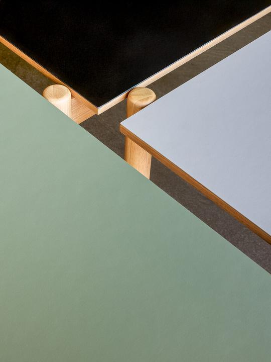 Actual product image Hübsch Oblique Dining Table Rectangular Olive (190 x 107 x 75 cm)