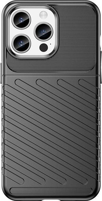 Actual product image Hurtel Armored iPhone 15 Pro Max Thunder Case - black (Apple iPhone 15 Pro Max)