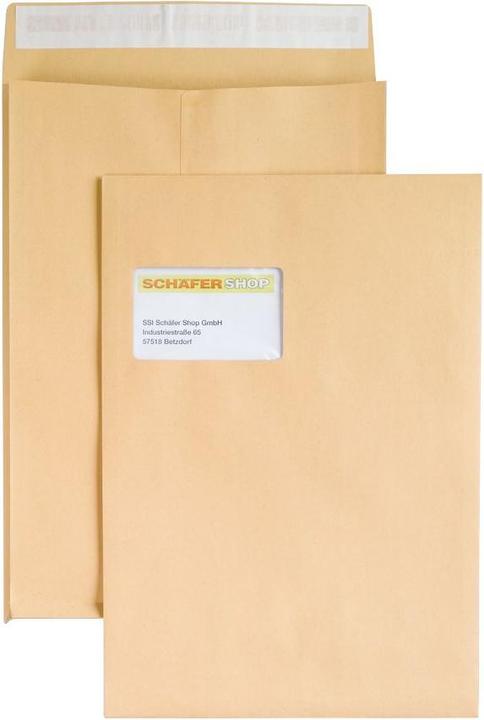 Actual product image Eurokuvert Side gusset pockets, pressure sensitive, DIN C4 (100 x)