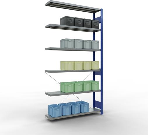 Produktbild Schulte Lagertechnik Stecksystem Anbauregal MULTIplus250 mit Kreuzstrebe