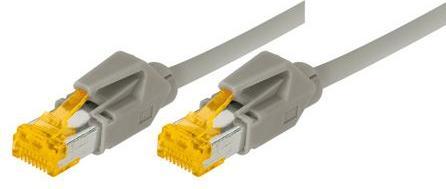 Produktbild Tecline Patchkabel S/FTP, PiMF, Cat 6a, grau, 2,0 m Für 10 Gigabit/s, halogenfrei, mit Draka-Kabel und Hiros (S/FTP, CAT6a, 2 m)