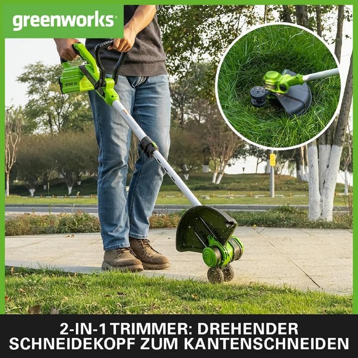Actual product image Greenworks G40LT33 Cordless String Trimmer with Wheel (Trim line)