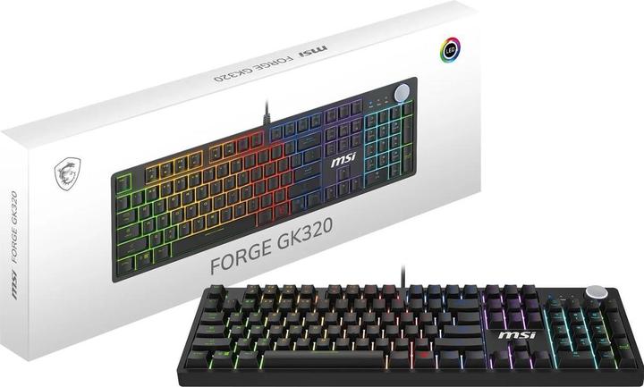 Produktbild MSI FORGE GK-320 RED Gaming Keyboard, verkabelt (Eng. Int., Kabelgebunden)
