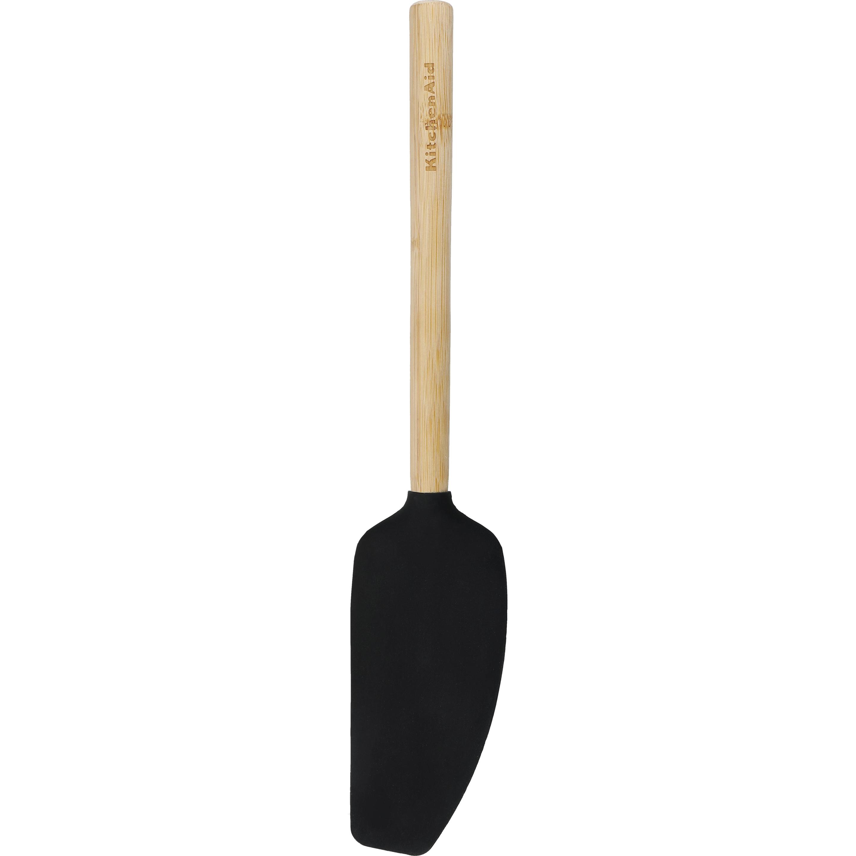 Thumbnail - KitchenAid Universal Bamboo Handle Mixer Spatula with Heat Resistant and Flexible Silicone Head, Backutensilien, Schwarz