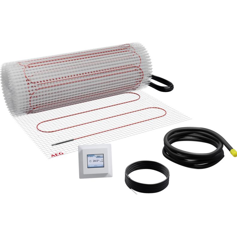 AEG Haustechnik, Bodenheizung, Basis Thermo Boden TBS TB 160/8 Set Plus, elektrische Fussbodenheizung, Komplettset 8 m²,...