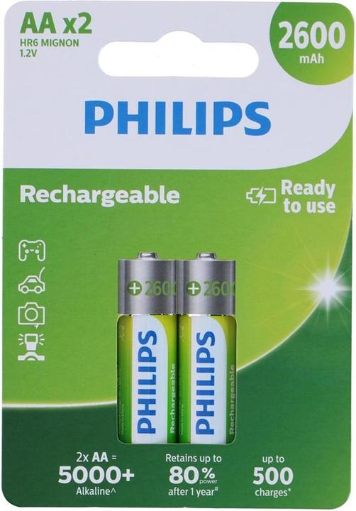 Productafbeelding Ugreen Ni-MH AA oplaadbare batterijen R6B2A260/10 (2 Pcs., AA, 2600 mAh)