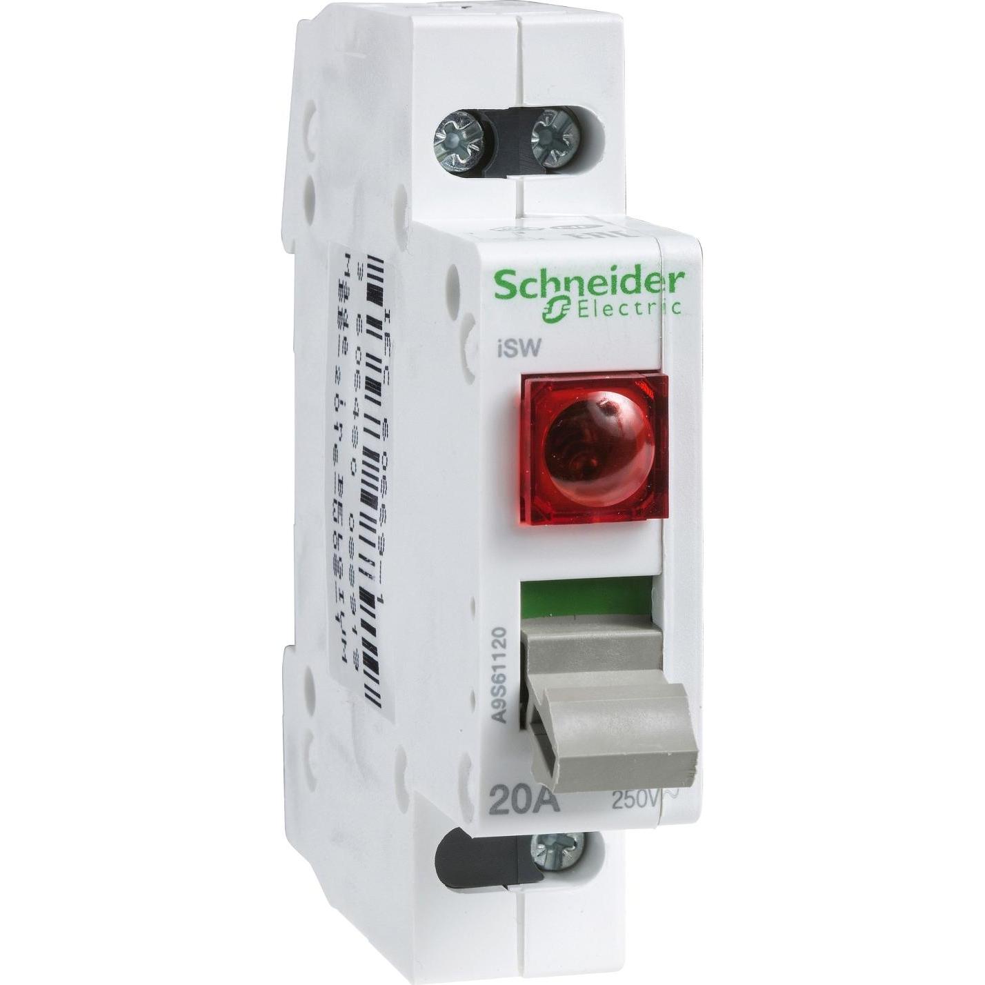 Thumbnail - Schneider Electric, Systemstromversorgung, Acti9 iSW Switch Disconnector 1P 20A Red
