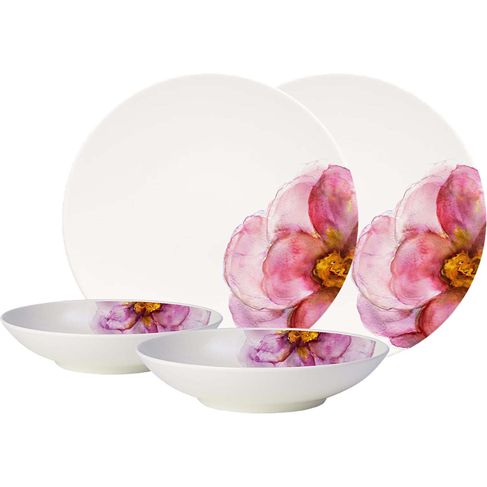 Villeroy & Boch, Geschirrset, Rose Garden (4 Stück)