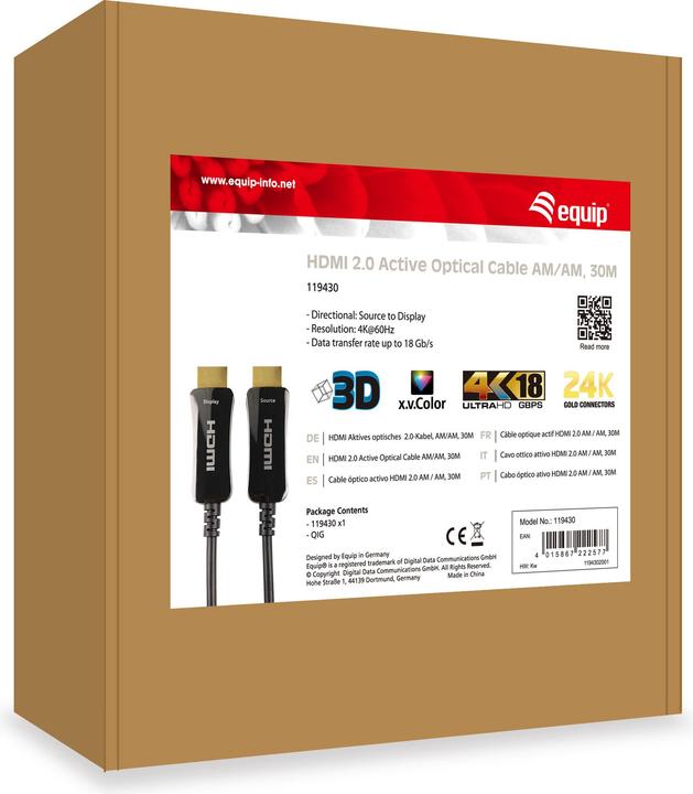 Produktbild equip HDMI (Typ A) — HDMI (Typ A) (30 m, HDMI, 2.0)