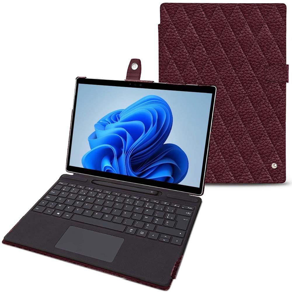 Noreve Lederschutzhülle Microsoft Surface Pro8 (Microsoft Surface Pro 8), Tablet Hülle, Violett