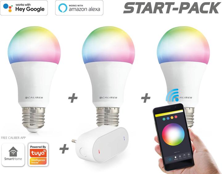 Produktbild Caliber HBT-E27 Smart Home LED Startpack (E27, 720 lm, 1x)