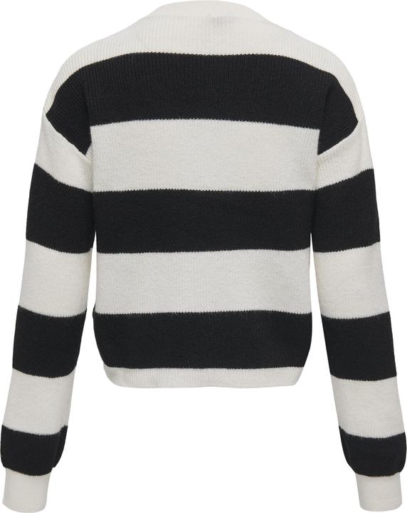 Produktbild Only Locker geschnitten Rundhals Gerippte Ärmelbündchen Voluminöser Armschnitt Pullover Strickpullover (110, 116)