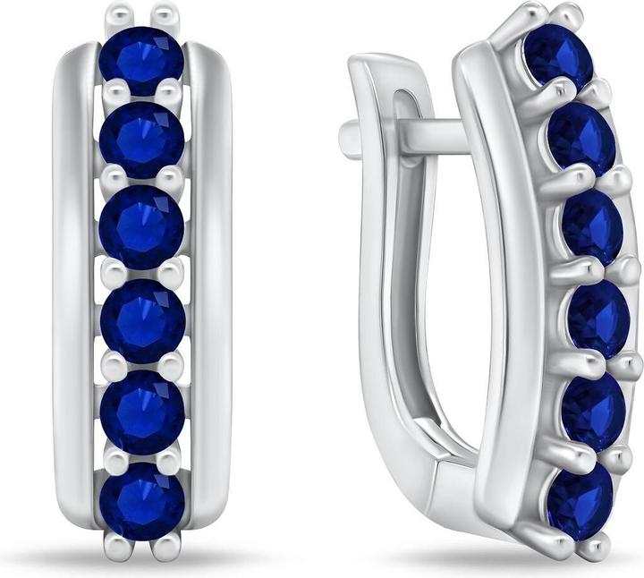 Immagine prodotto Brilio Argento - Incredibili orecchini in argento con zirconi blu scuro EA543WB