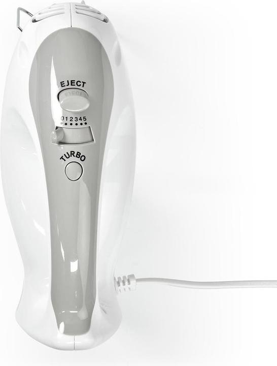 Productafbeelding Nedis Handmixer 200 W 5 snelheden Turbo functie 2 kloppers / 2 deeghaken Grijs/Wit (200 W)