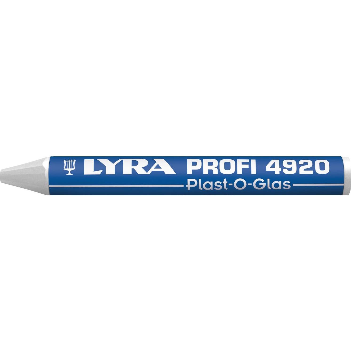 Lyra, Marker, Wachskreide 4920 Plast-O-Glas runde Form weiss Inhalt 12 Stück (Weiss, 9.50 mm, 12 x)