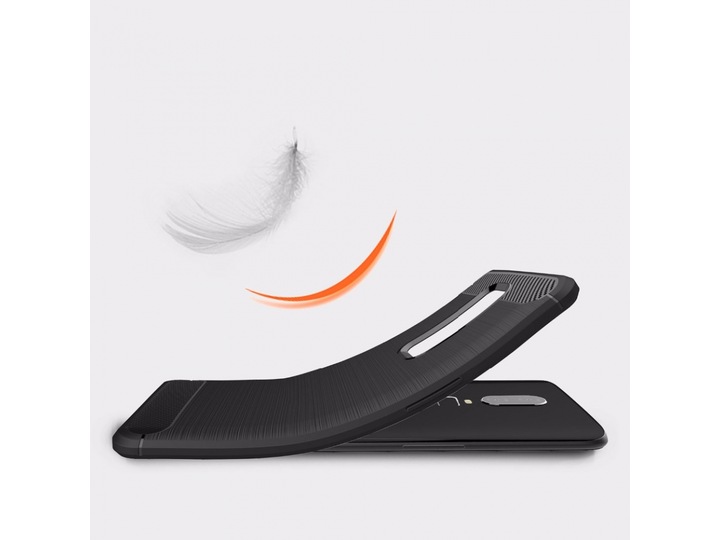 Actual product image Screenguard OnePlus 6 Cover Carbon Brushed Soft TPU (OnePlus 6)