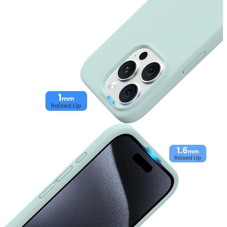 Thumbnail - Screenguard Apple iPhone 15 Pro Liquid Silicone Case Hülle (Apple iPhone 15 Pro), Smartphone Hülle, Türkis