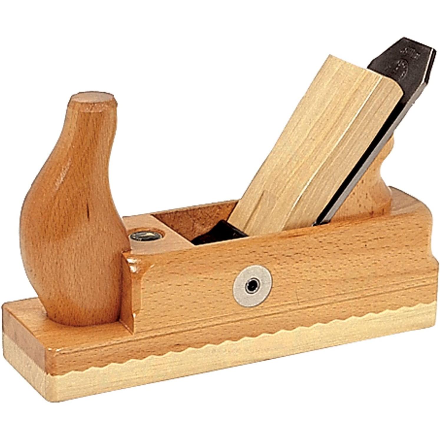 Ulmia, Beitel + Handhobel, Holzhobel / Putzhobel mit WeiÃŸbuchensohle/Doppeleisen, Putzen von Vollholz (48 mm)