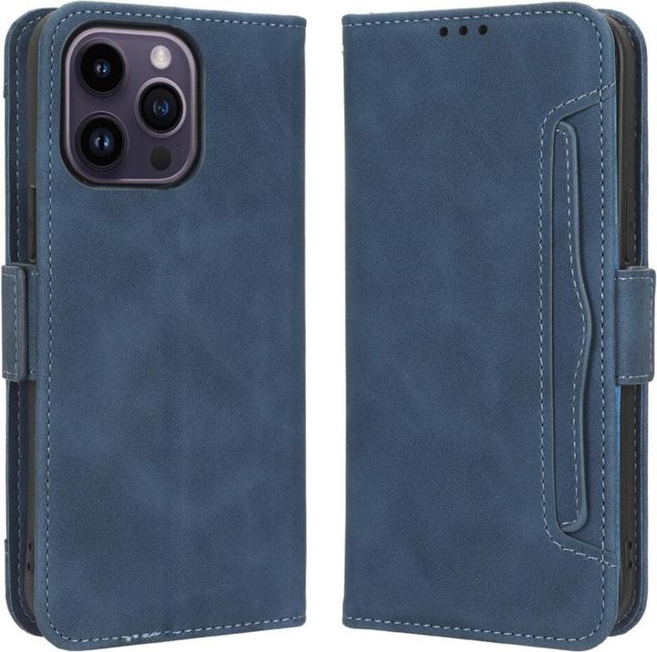 Produktbild Cover-Discount iPhone 15 Pro Max - Etui mit vielen Kartenfächer blau (Apple iPhone 15 Pro Max)