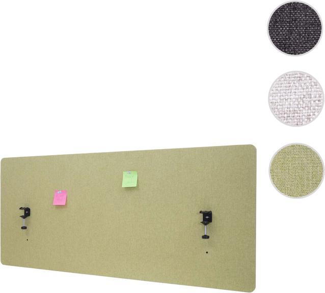 Produktbild Mendler Akustik-Tischtrennwand, Büro-Sichtschutz Schreibtisch Pinnwand, doppelwandig Stoff/Textil - 140x60cm (140 x 60 x 2 cm)