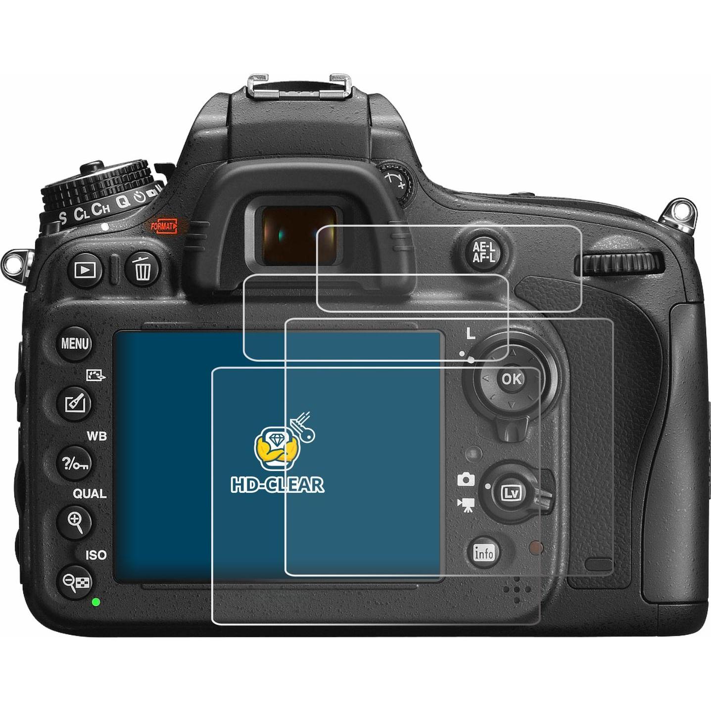 Thumbnail - BROTECT Schutzfolie Displayschutz Klar (Displayschutz, D600), Kameraschutz, Transparent
