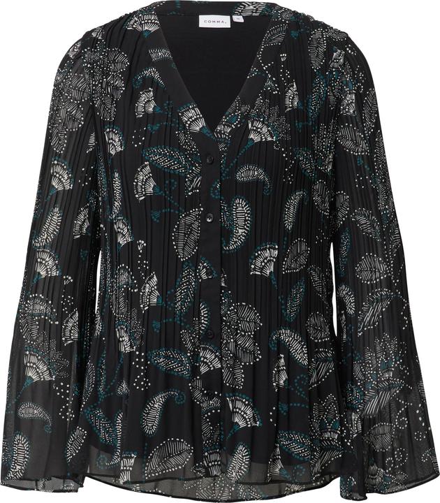Immagine prodotto Comma Bluse Bluse mit ausgestelltem Saum und Allover-Muster (36)