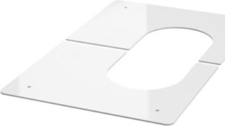 Actual product image Buderus DN100 - Daekskaerm - Todelt - hvid