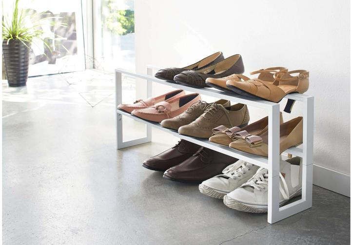Produktbild Yamazaki 2-stöckiges ausziehbares Schuhregal LINE (70 x 15 x 30 cm)