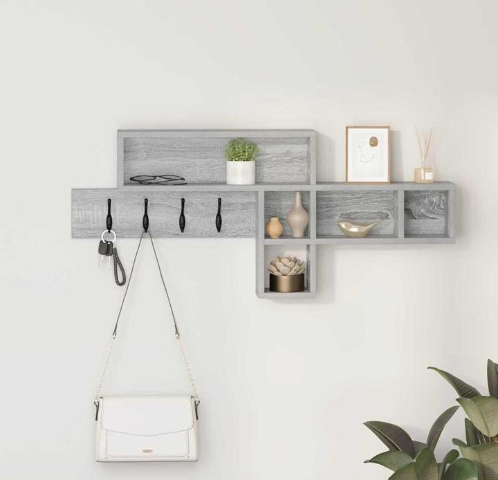 Actual product image vidaXL Wall-mounted clothes rack