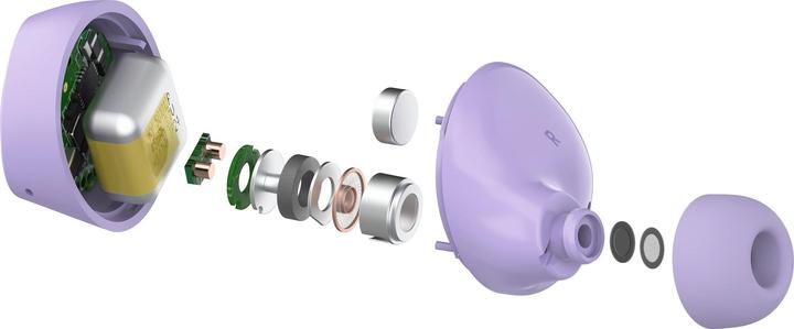 Produktbild Belkin wireless soundform bolt tws hellviolett (Keine Geräuschunterdrückung, 28 h, Kabellos)
