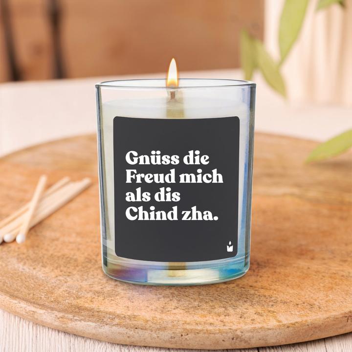 Productafbeelding Chatty Candles Duftkerze Flowery Gnüss die Freud mich als dis Chind zha.