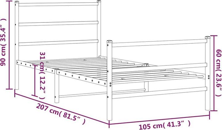 Image du produit vidaXL Bettgestell (100 x 200 cm)