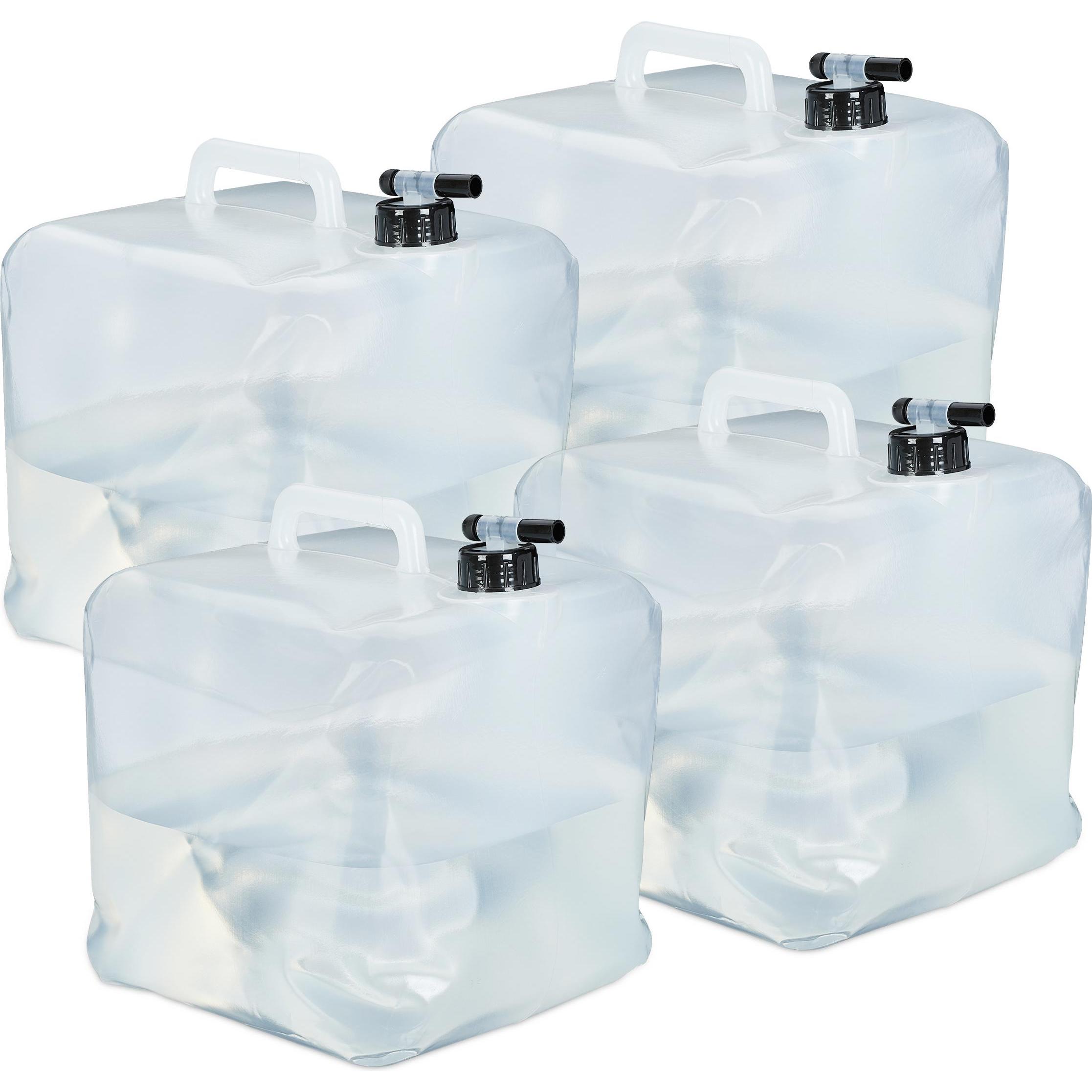 Relaxdays, Garagenausstattung, 4x Wasserkanister