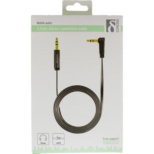 Thumbnail - Deltaco AUD-124 - audiokabel - 2 m (2 m), Audio Kabel