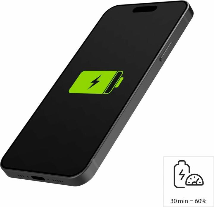 Produktbild Hama Schnellladegerät, 1*USB-C PD, 1*USB-A QC, Mini-Ladegerät, 20W, Weiss (20 W, 2 Ports)