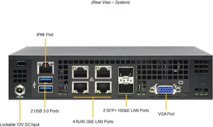 Actual product image Supermicro Barebone IoT SuperServer SYS-E200-12A-8C