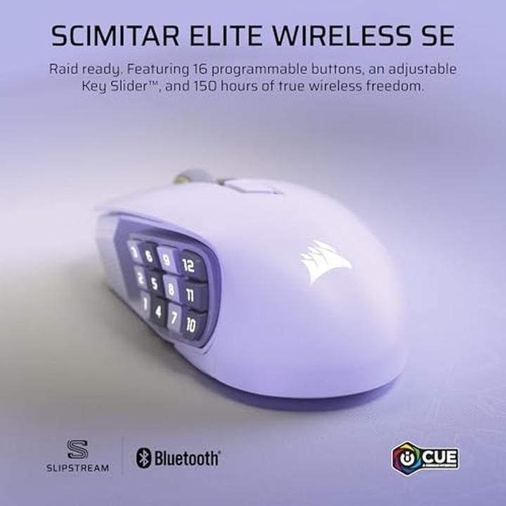 Produktbild Corsair Gaming-Maus Scimitar Elite Wireless SE, Maus Features (Kabellos)