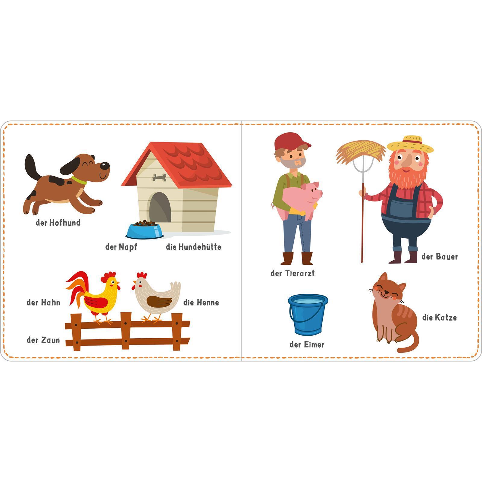 Thumbnail - Ars Edition, Babybücher, Mein kunterbuntes Wörterbuch – Bauernhof (Deutsch)