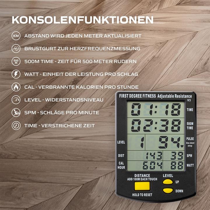 Produktbild Fluid Rower Apollo Plus Black Wasser Rudergerät Dual Rail