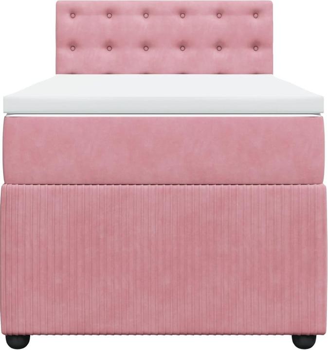 Actual product image vidaXL Bo x spring bed with mattress 160 x 200 cm velvet (160 x 200 cm)