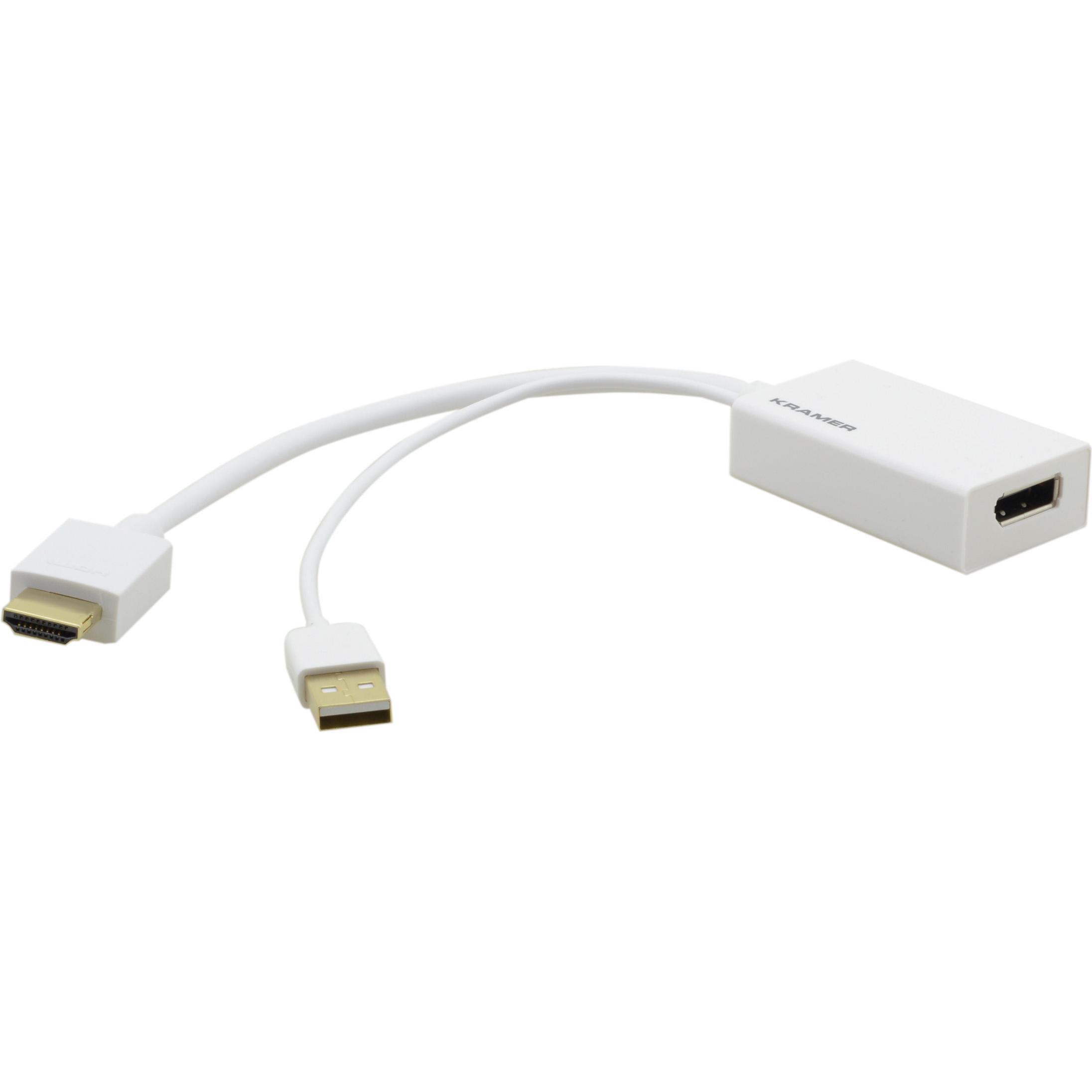 Kramer Adapterkabel (HDMI, 30 cm), Data + Video Adapter, Weiss