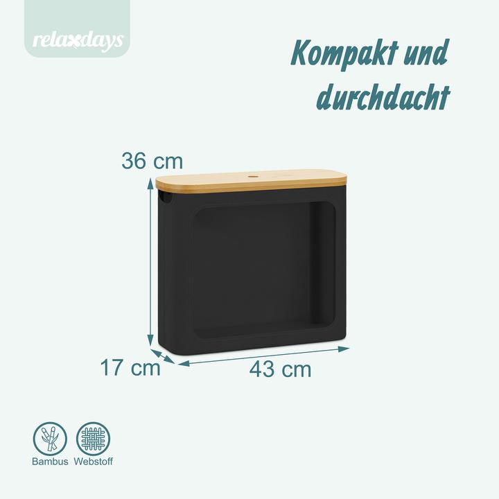 Actual product image Relaxdays Toilet roll storage