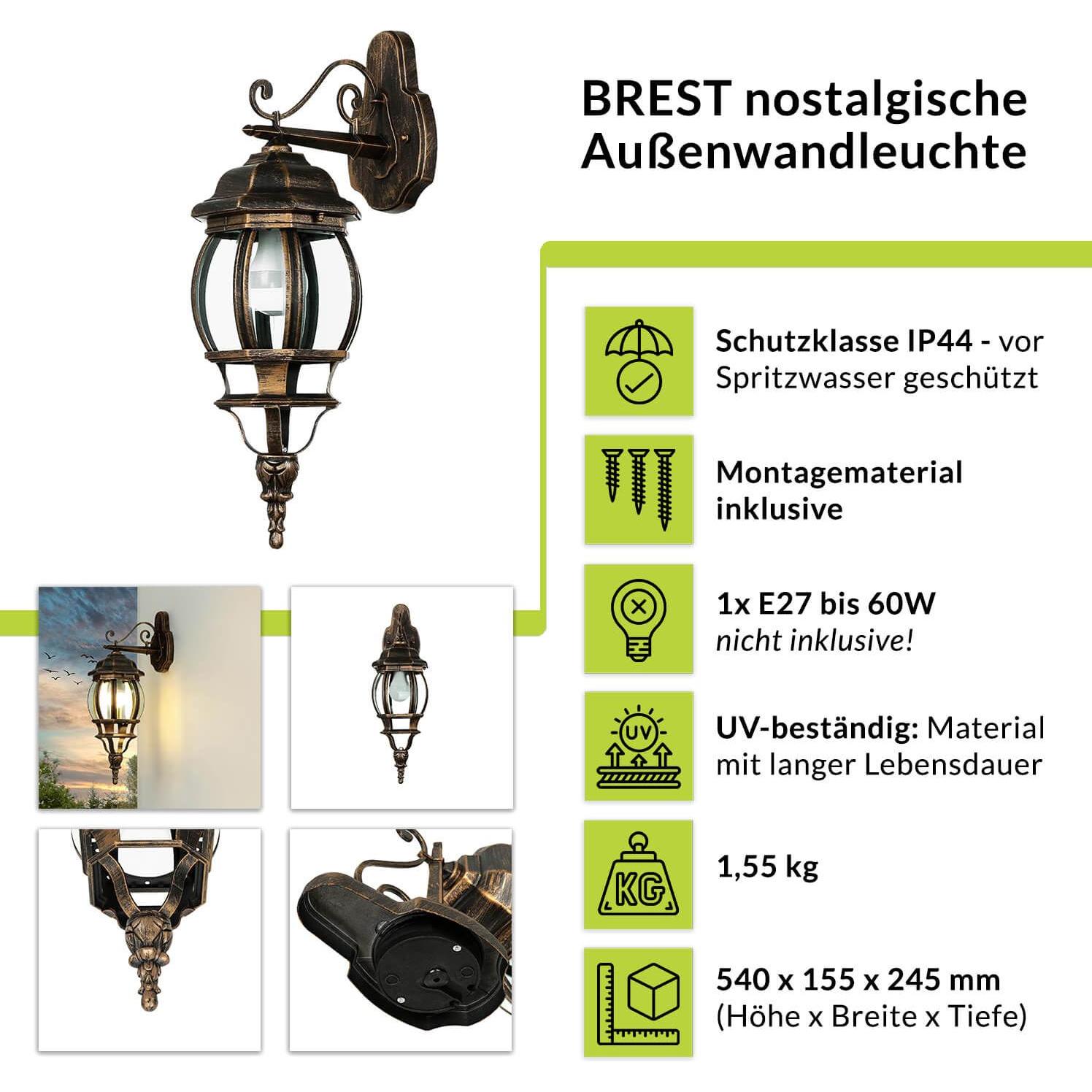 Thumbnail - Licht-Erlebnisse, Gartenbeleuchtung, Brest (E27, IP44)