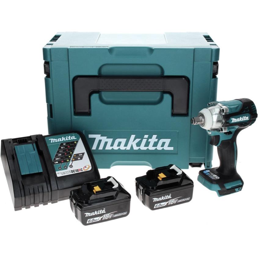 Thumbnail - Makita, Bohrmaschine + Akkuschrauber, DTW 300 RGJ Akku Schlagschrauber 18 V 330 Nm 1/2" Brushless + 2x Akku 6,0 Ah + Lad...
