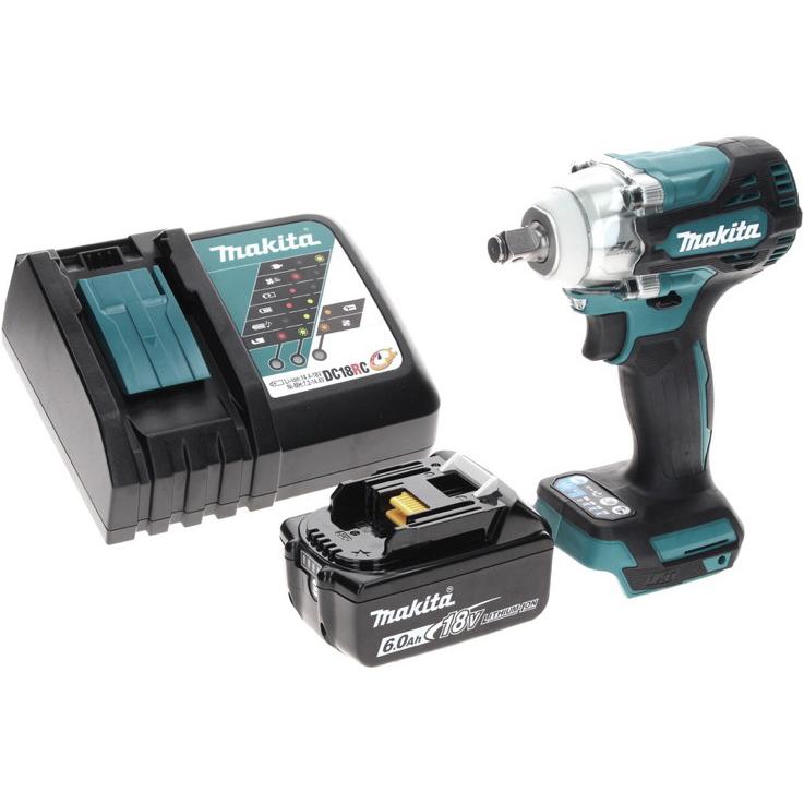 Thumbnail - Makita, Bohrmaschine + Akkuschrauber, DTW 300 RG1 Akku Schlagschrauber 18 V 330 Nm 1/2" Brushless + 1x Akku 6,0 Ah + Lad...