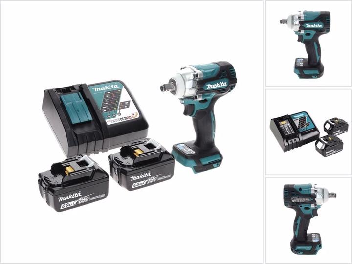 Actual product image Makita DTW 300 RT Battery impact wrench 18 V 330 Nm 1/2" Brushless + 2x battery 5.0 Ah + charger (Rechargeable battery operated)