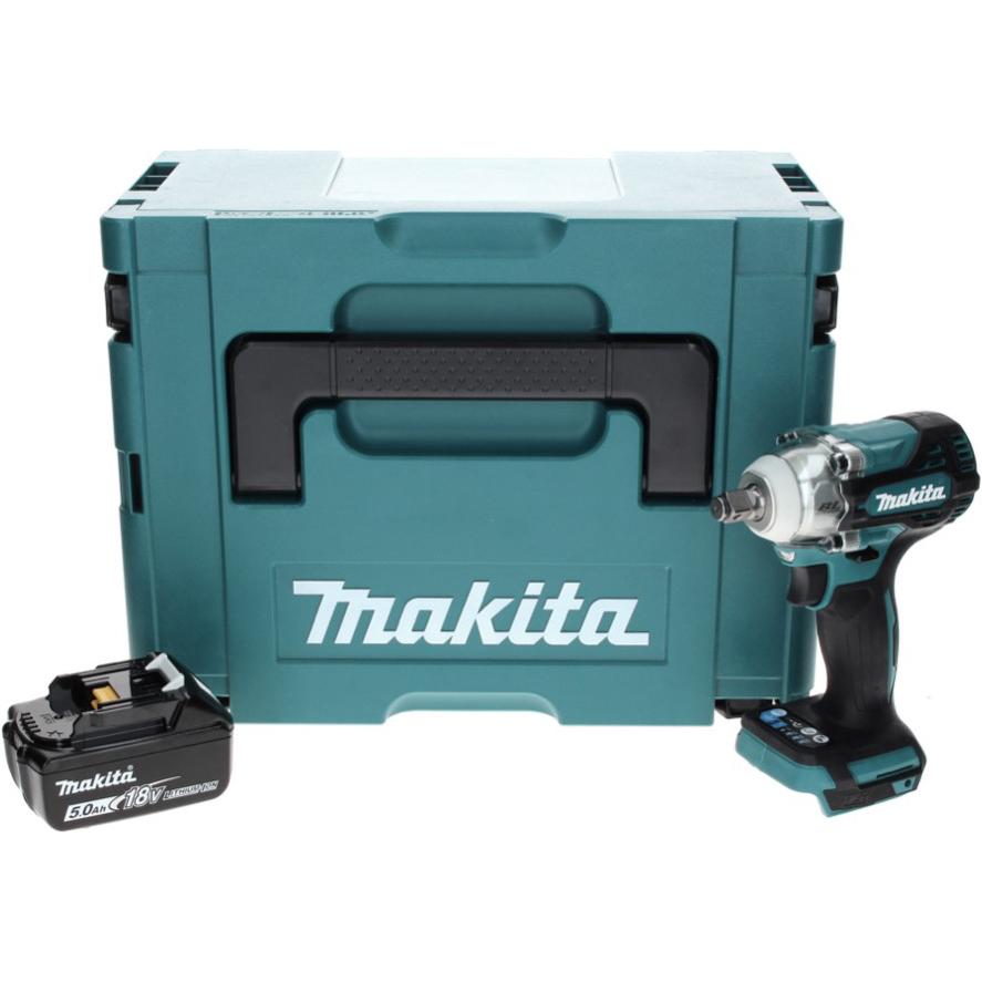 Thumbnail - Makita, Bohrmaschine + Akkuschrauber, DTW 300 T1J Akku Schlagschrauber 18 V 330 Nm 1/2" Brushless + 1x Akku 5,0 Ah + Mak...