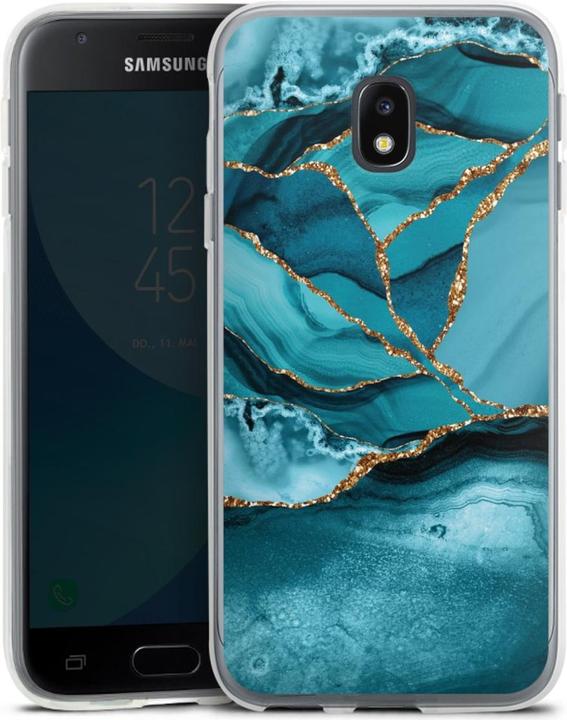 Produktbild DeinDesign Silikon Hülle für Samsung Galaxy J3 (2017) Handyhülle Case Smartphone Schutzhülle Glitzer Look (Samsung Galaxy J3 (2017))