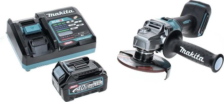 Produktbild Makita GA 005 GD1 Akku Winkelschleifer 40 V max. 125 mm Brushless XGT + 1x Akku 2,5 Ah + Ladegerät (125 mm)