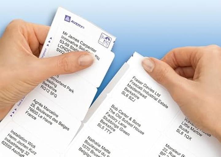 Actual product image Avery Address labels L7163-250 White A4 3500 labels